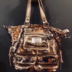 Coach Poppy Gold Sequin Bag!